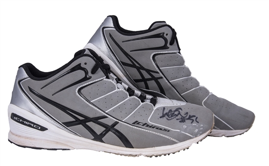 2012 Ichiro Game Used & Signed Pair of Seattle Mariners Turf Shoes (Ichiro COA)